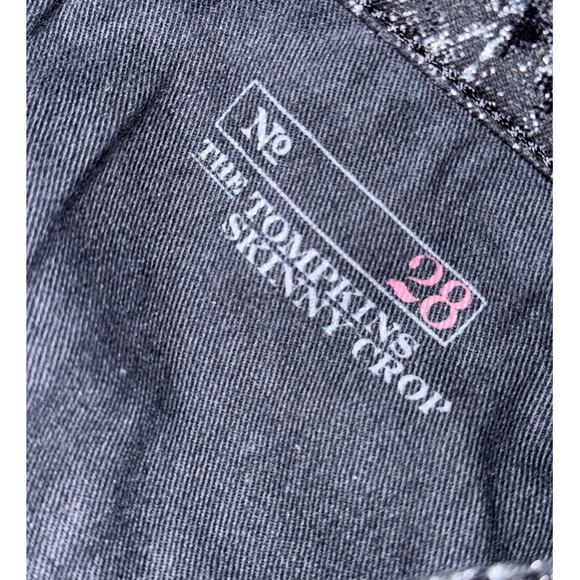 POLO RALPH LAUREN black silver metallic Arye Tompkins skinny cropped pants - Picture 11 of 12